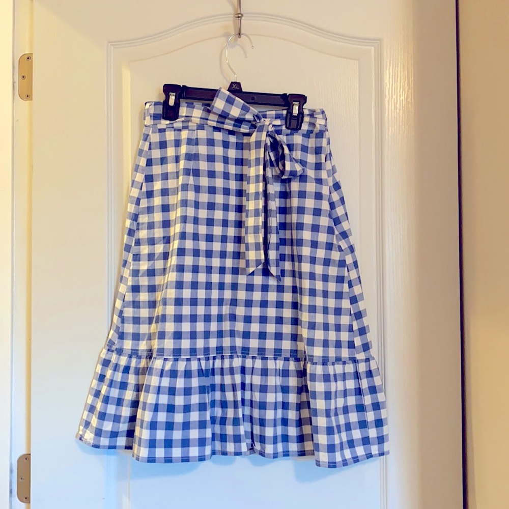 Blue gingham Roolee skirt🦋